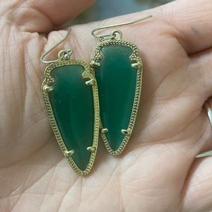 Kendra Scott emerald green earrings